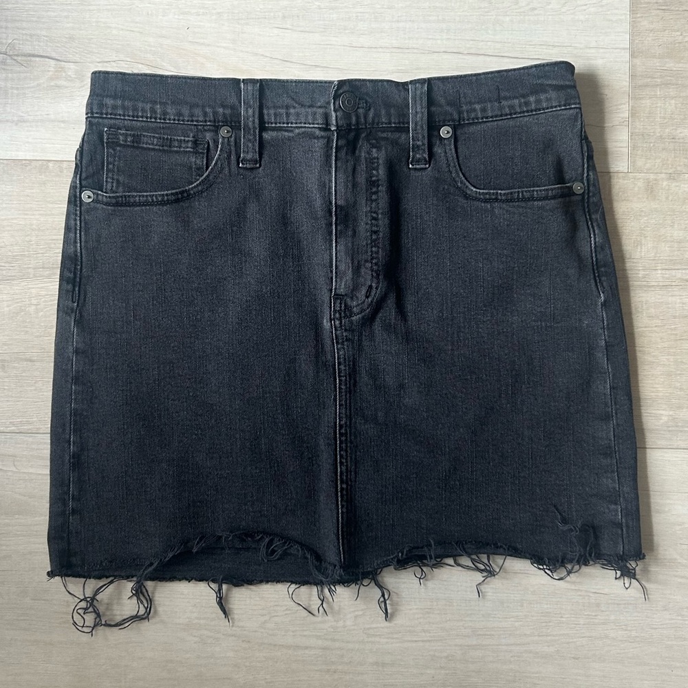 Madewell Black Denim Skirt